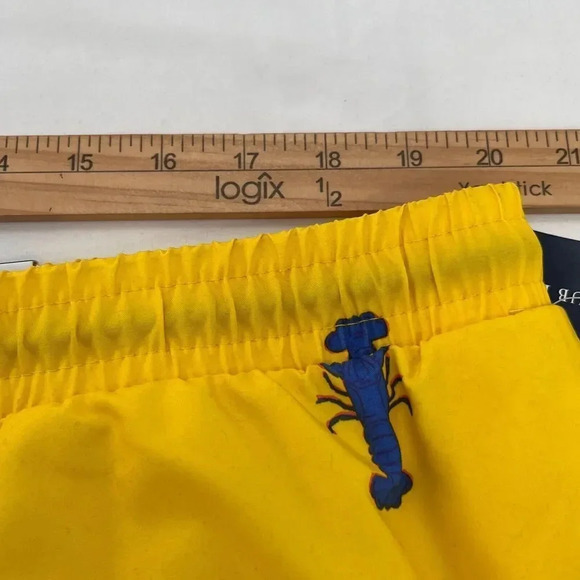 Club Room Lined Swim Trunks Mens XXL Yellow Quick Dry Novelty Print 7"Inseam - Picture 4 of 12